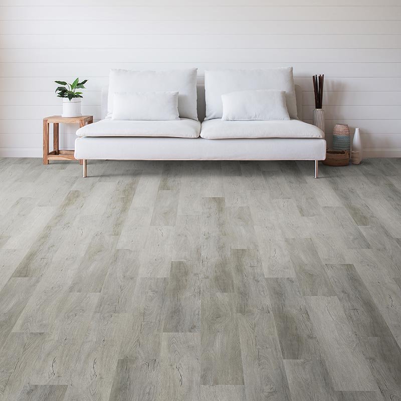 Living Room Gray Luxury Vinyl Plank - Circle Floor Company in Parma, OH